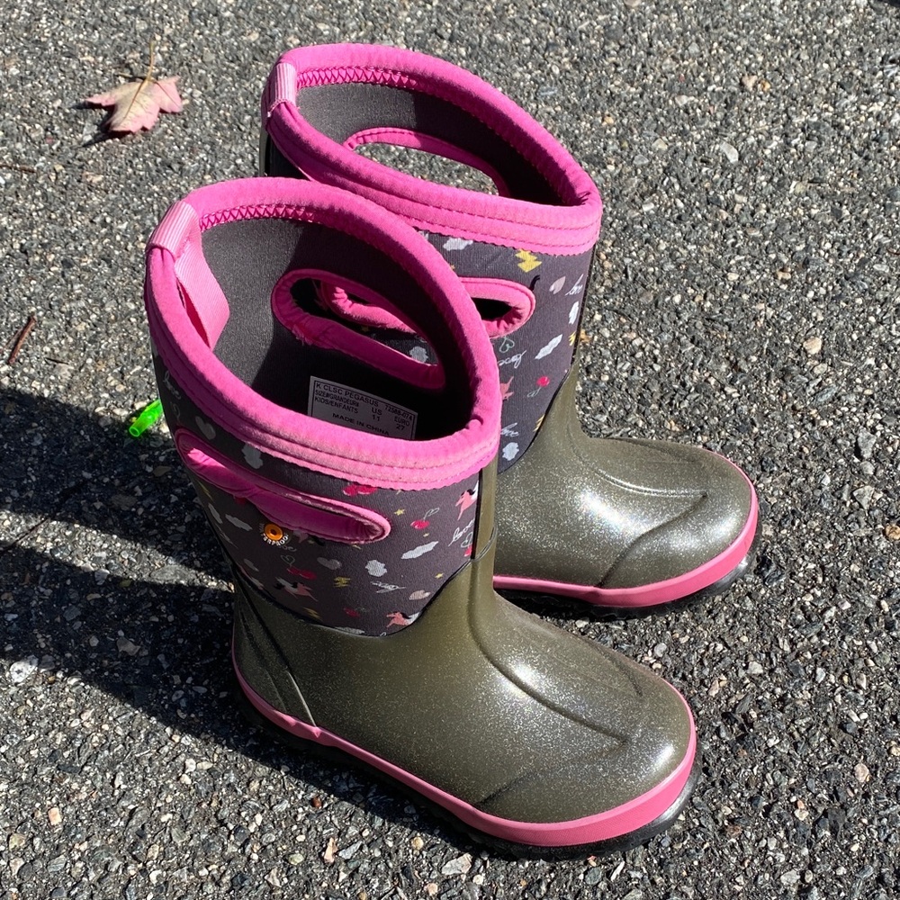Bogs Kids Rain & Snow Boots - Pink and Green